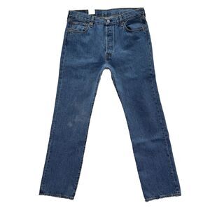 Levi's 501 '93 Straight Stretch Jeans Men's 36x32 Blue Medium Wash Western Denim